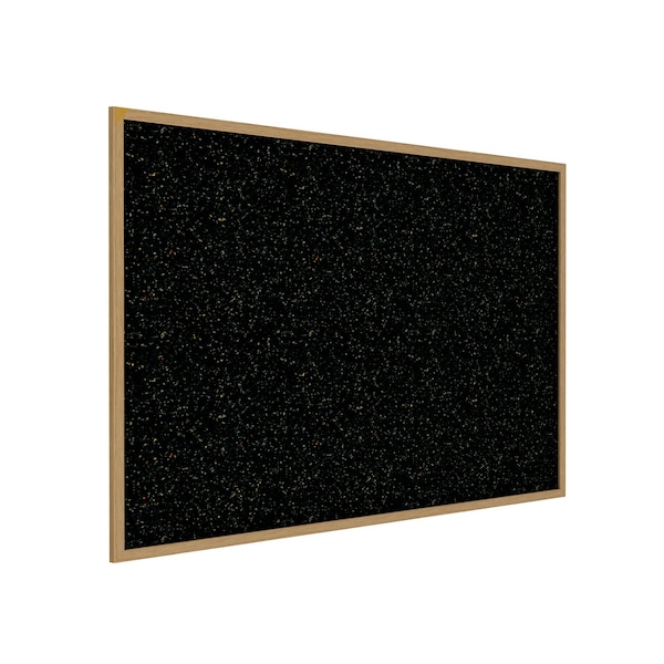 Ghent Bulletin Board, Recycled, 4 ft H x 12 ft W. Oak Frame, Confetti WTR412-CF - main